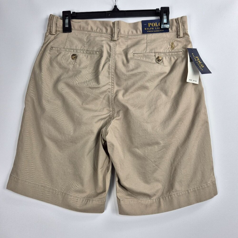 Polo Ralph Lauren Men's Stretch Classic Fit 9" Shorts Size 30 Beige Cotton-Blend - Picture 12 of 12